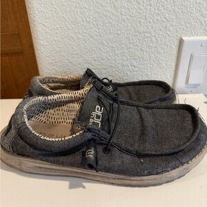 Hey Dude Wally Sox Men's Grey Canvas S 7